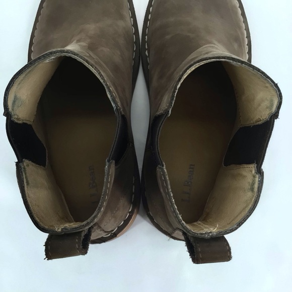 LL Bean Women's Stonington Chelsea Boot Brown Size 9 Medium Leather #507144 - Picture 4 of 11